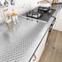 WESTICK Stainless Steel Contact Paper 80”x15.75” Oil Proof Stainless Steel Wallpaper Peel and Stick Kitchen Wallpaper Heat Resistant Silver Contac...